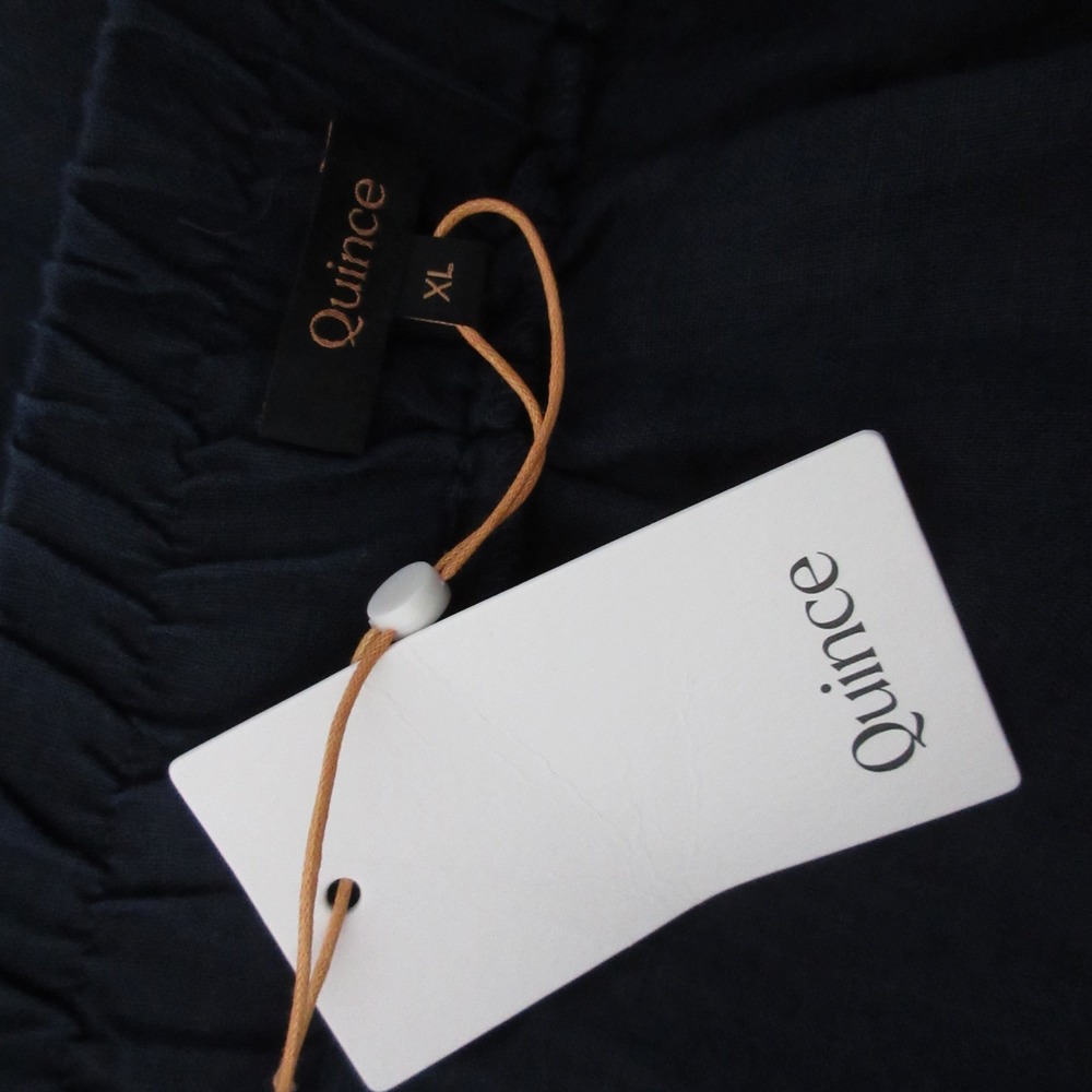 Quince Skirt XL 100% European Linen Maxi Skirt Deep Navy Blue Side Slit NWT - Picture 7 of 10